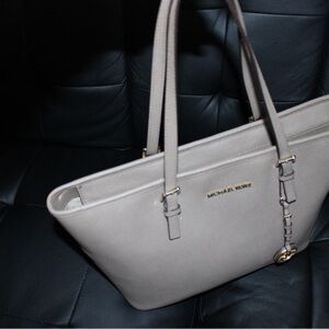 Michael Kors Light Gray Tote Bag